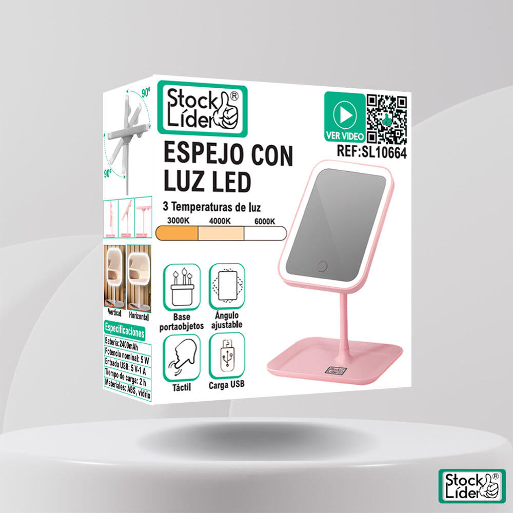 Espejo con luz LED